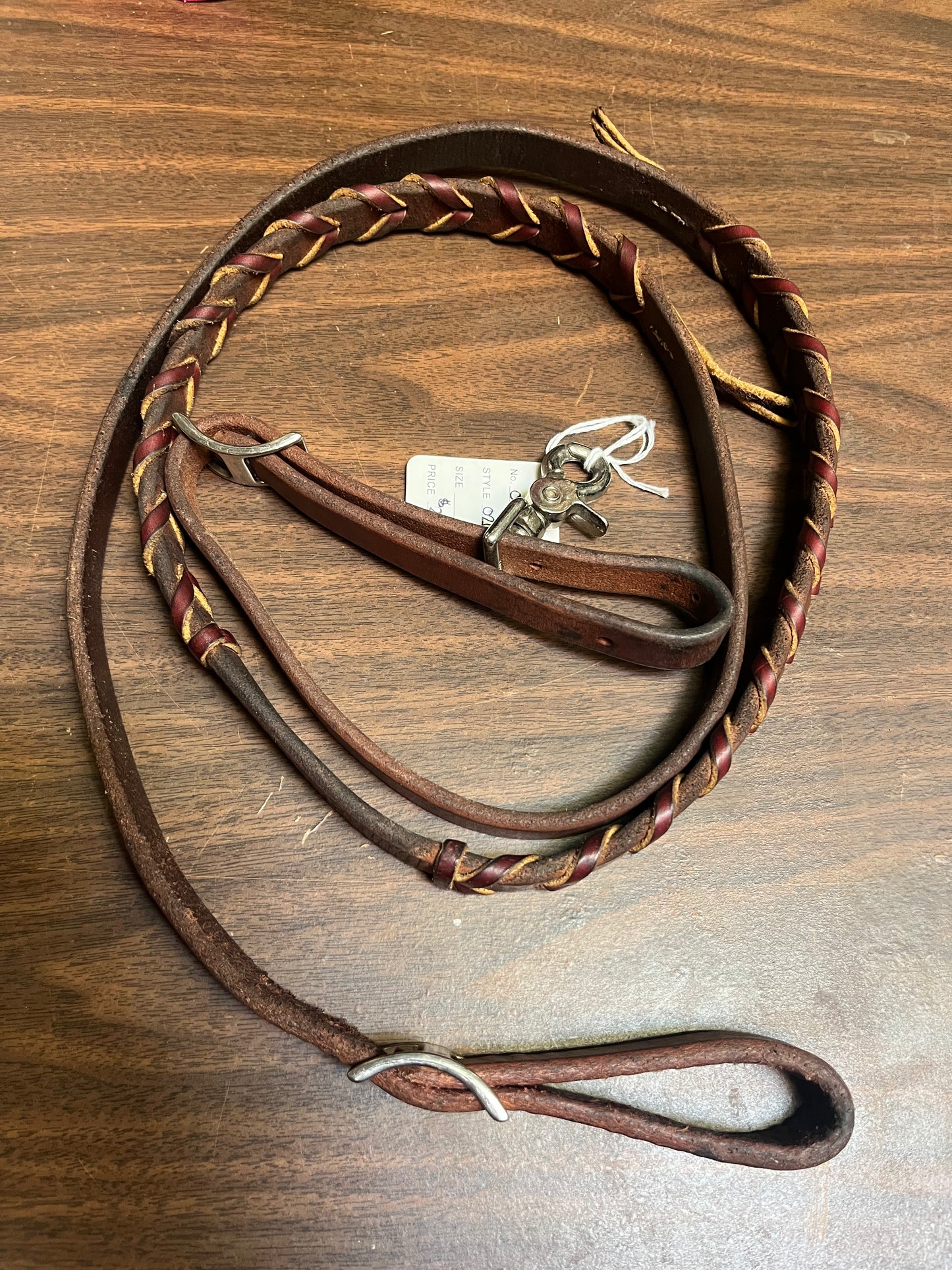 Professionals choice leather barrel reins