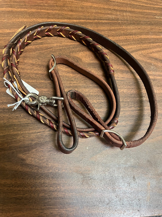 Professionals choice leather barrel reins