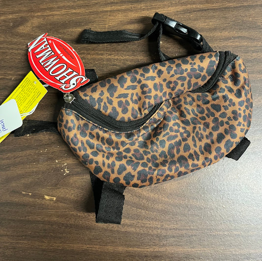 Cheetah print showman saddle pouch