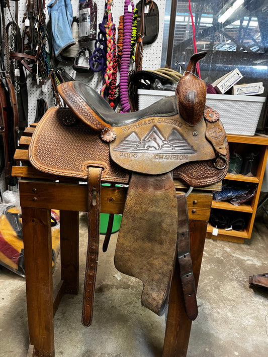 Western Saddlery/Wenger Leather Barrel Saddle