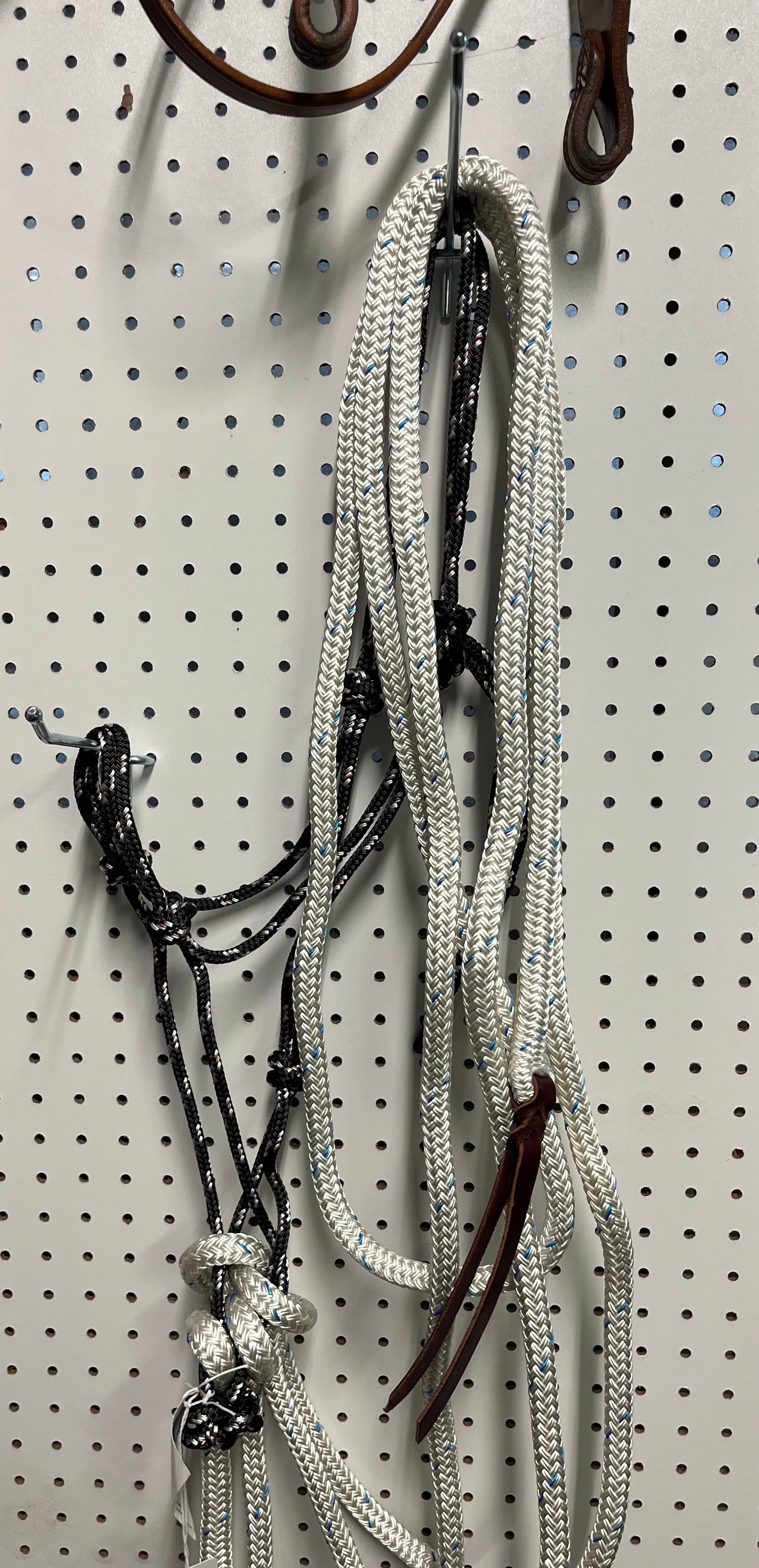 Rope halter with rope mecate