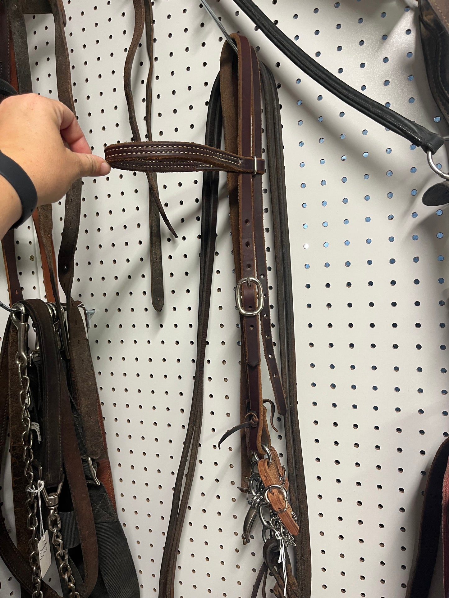 Headstall + jr. Cowhorse bit and weighted split reins