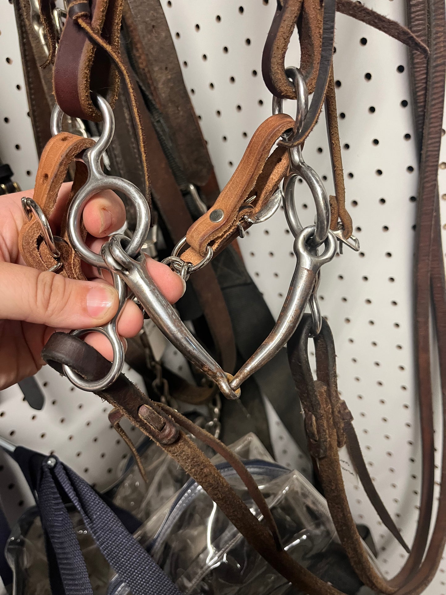 Headstall + jr. Cowhorse bit and weighted split reins